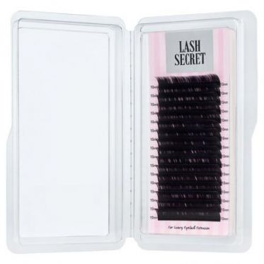 Черные ресницы LASH SECRET 0,07 C микс размеров